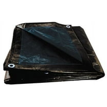 Standard Duty Tarp, 9 ft 6 in x 11 ft 4 in, 5.1 Mil, Brown/Black, Polyethylene