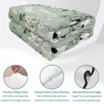 thumbnail image 4 of Quilts Twin Size Bedding Set, White Crane Lightweight Quilted Comforter, Japanese Chery Blossom Green Pine Needles Leaves Soft Bedspread Coverlet with Pillow Covers for All Season, 68" x 86", 4 of 9