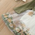 thumbnail image 2 of Gibobby Mameluco polar con estampado floral de manga larga para niñas pequeñas, monos para recién nacidos, vestido de tul, conjunto de diademas con(Verde, 3-6 Meses), 2 of 5