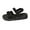 00Black, variant on Women's Summer Platform Sandals, Stretch Fly Woven Back Strap Casual Beach Trekking Walking Shoes