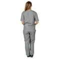 thumbnail image 6 of M&M SCRUBS Women Scrub Set V-Neck Medical Scrub Tops and Drawstring Pants - Pack of 6 Set (Grey, X-Small), 6 of 7