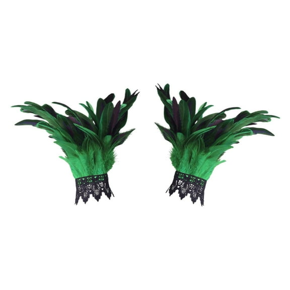 Fimkaul Womens Gloves Feather Decorative Carnival Party Accessories Masquerade Show Winter Gloves