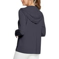 thumbnail image 4 of ZSQDM Female Hooded Sun Clothing Jacket Lightweight Close Fitting Sports Outdoor Zipper Jacket Pretty Garden Oversized Cardigan Women's Sweater Casual Tops Summer Sweaters for Women Lightweight（Xl）, 4 of 5