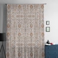 thumbnail image 5 of Vintage Boho Semi Sheer Curtains Drapes for Living Room, Bedroom, French Doors Window 96 Inches Long, Retro Southwestern Ethnic Mexican Floral Rod Pocket Chiffon Curtain Drapery Voile Drape Panel, 5 of 6