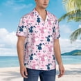 thumbnail image 5 of Daiia Cartoon Poodle Dog Hawaiian Shirt for Men Gentle Cotton Regular Short Sleeve Casual-Large, 5 of 9
