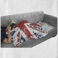 thumbnail image 6 of British Soft Flannel Fleece Blanket, Grunge United Kingdom Flag with Dot Circle Effects National English Display, Cozy Plush for Indoor and Outdoor Use, 70" x 90", White Red Indigo, by Ambesonne, 6 of 6