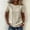 Beige women embroidery tshirt a1, variant on Women Embroidery Short Sleeve Round Neck Tshirts Casual Basic Blouses Summer Party Tops Dressy Cute Tee Shirts Vacation Fashion Clothes, Army Green L