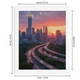 thumbnail image 2 of Paint By Numbers Kit for Adults Beginner - City Skyline Sunset Road View DIY Canvas Painting Kits for Adults, Frameless Paint By Number for Adults for Home Wall Decor 16x20 Inch, 2 of 7