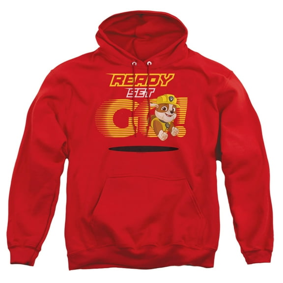 Paw Patrol Ready Set Go! Rubble Unisex Adult Pull-Over Hoodie