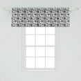 thumbnail image 2 of Ambesonne Folk Art Window Valance, Scandinavian Nature Heart, 54" X 18", Charcoal Grey White, 2 of 3