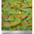 thumbnail image 1 of Soimoi Cotton Poplin Fabric Dot,Leaves & Floral Artistic Print Sewing Fabric Yard 42 Inch Wide, 1 of 1