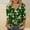 Green, variant on Sakmal Black Womens Plus Size Tops 3/4 Sleeve V-Neck Floral T-Shirts Ladies Tops and Blouses