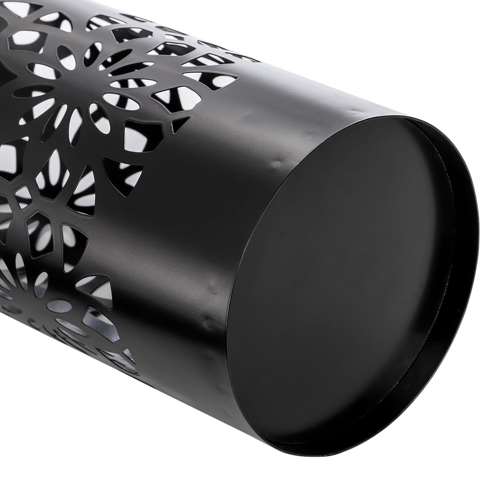 Metal Umbrella Holder  Free Standing Stand For Entryway Canes Walking Sticks Home Office 6.7" X 16.5" Round Black