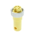 thumbnail image 2 of Mencom MIND-5FP-DP1 DeviceNet Series 5-Pin Female M12 Type Connector Body, Yellow, 2 of 4