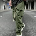 thumbnail image 7 of LIBRCLO Mens Pants Cargo Joggers Straight Leg Casual Pants Flex Athletic Trousers with Pockets for Sport, 7 of 7