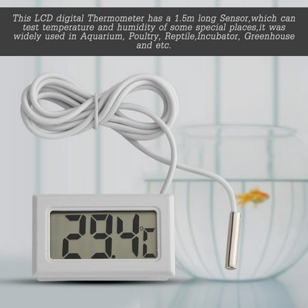 Ejoyous Water Thermometer, LED Thermometer,Mini LED Display Digital Temperature Meter Probe Sensor Digital LCD