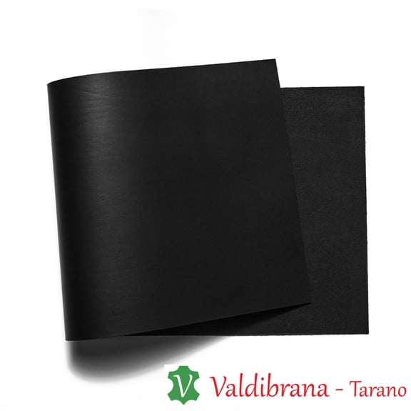 Valdibrana Conceria, Tarano, Italian Vachetta Leather, Panel, Black
