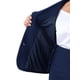thumbnail image 5 of Conjunto de traje de oficina para mujer de talla grande de 2 piezas, blazer de manga corta con falda lápiz y botón, 4X azul marino, 5 of 6