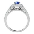 thumbnail image 2 of Mauli Jewels Engagement Rings for Women 1.35 Carat Halo Sapphire And Diamond Bridal Set Prong-Setting 14k White Gold, 2 of 5
