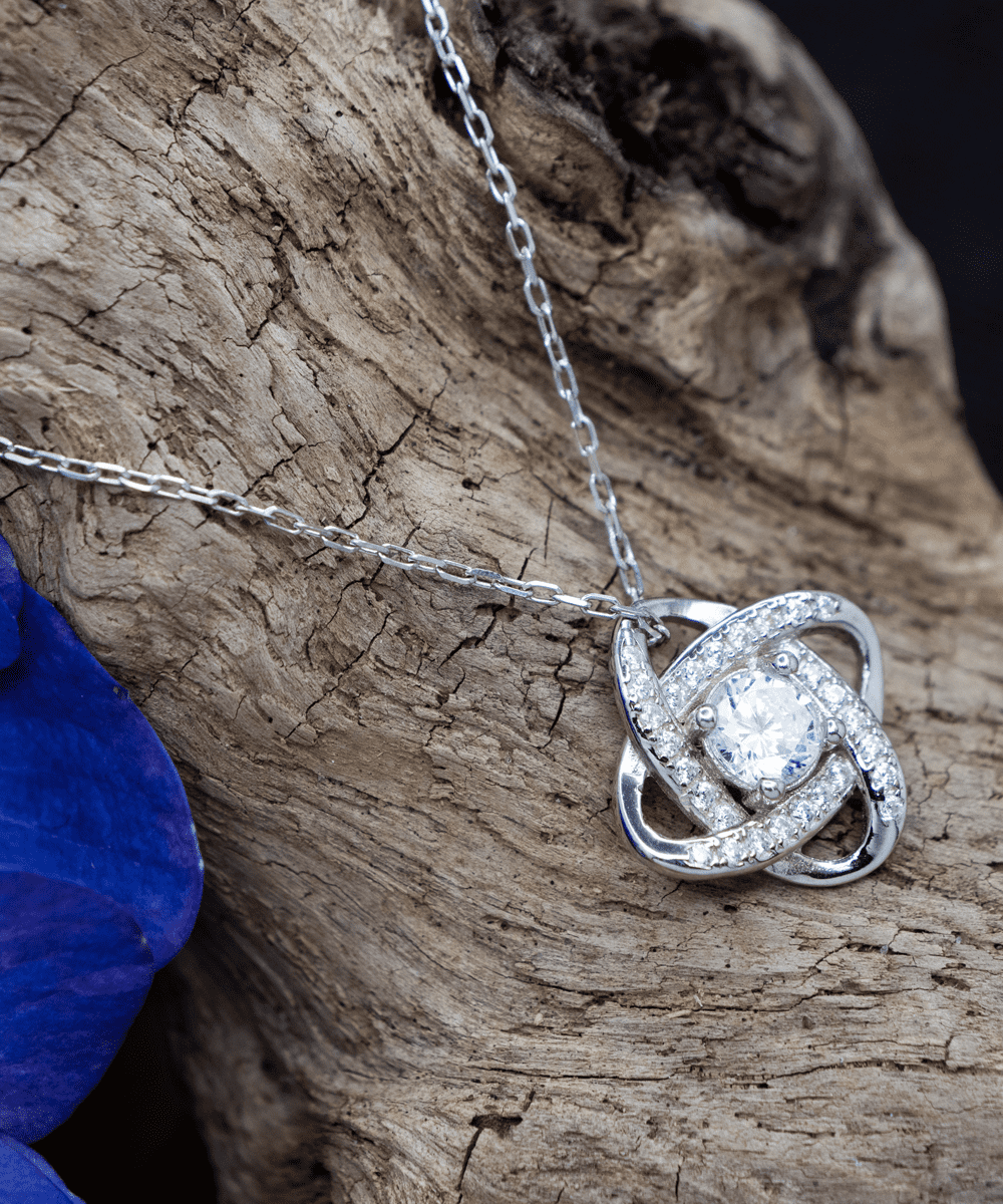 Love Knot Silver Necklace ,Mother Daughter Necklace, Mom Necklace, Special Gift From Daughter, Mother Jewelry, Mothers Day Card, Mother Daughter Jewelry