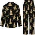 thumbnail image 6 of Top-kevin Christmas Deer Trees Bows Women's Long-Sleeve Shirt And Full-Length Bottom Pajama Set, 6 of 12