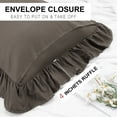 thumbnail image 6 of PiccoCasa 1Pc 100% Cotton Body Ruffled Pillowcases Soft with Envelope Beaver 20"x48", 6 of 7