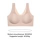 thumbnail image 2 of Sujetador sin costuras para mujer Sujetador sin aros Diseño fino y delgado Sin ropa interior Sujetador deportivo de bajo impacto Sujetador cómodo para uso diario, 2 of 5
