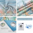 thumbnail image 4 of Summer Nautical Blackout Curtains for Bedroom/Living Room, Thermal Insulated Kitchen Curtains, Coastal Beach Starfish Coral Shell Blue Grommet Darkening Window Treatment Drapes 27.5"x39"x2, 4 of 8