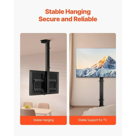 Motorized TV Mount for Ceiling – Adjustable 32-55 Inch  Max 120 lbs VESA 24x16 Compatible