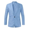 thumbnail image 5 of Men's underwear Men Fashion Suit Western Suit Outfit for Men Mens 3 Piece Slim Fit Big And Tall Tuxedo Button Set Jacket Pants Light Suits for 3 Button Fabric Mens Elegant Blue XL, 5 of 6