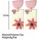 thumbnail image 2 of Handmade Polymer Clay Cute Flower Drop Earrings Daisy Sunflower Pink Petal Dangle Earrings for Women Girls Summer Holiday Boho Jewelry - -, 2 of 3