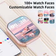 Mingdaln 1.85HD Men Womens Smart watch,with Bluetooth Answer/Make Calls/120+Sports Modes/10 Days Standby, IP68 Waterproof Fitness Tracker Fits for Android Iphone Devices, perfect gift(Pink)