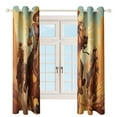 thumbnail image 3 of Vintage Western Cowboy Blackout Curtains for Bedroom Curtains Insulated Room Darkening Window Drapes for Living Room, 3 of 7