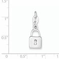 thumbnail image 2 of Sterling Silver Polished Lock & Key Charm Made In India qc8510, 2 of 2