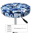 thumbnail image 4 of Daiia Evil Eye Stool Covers Round,Round Bar Stool Covers Waterproof Bar Chair Covers Washable Stool Cushion Slipcover for 12-14 Inch Chair-13 inch, 4 of 7