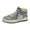 Blue, variant on Men's High Top Flat Canvas Tennis Shoes Platform Trendy Casual Lace Up Running Shoes Thick Sole Non Slip Ankle Boots Black Size 7.5