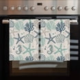 thumbnail image 2 of Blue Teal Coastal Kitchen Towels Set of 3, Water Absorbent Dish Towel, Summer Beach Starfish Coral Nautical Rustic Decorative Hand Towels - Quick Drying Cloth for Cooking Baking, 18x28 Inch, 2 of 8