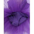 thumbnail image 6 of Sxiwei Kids Girls Show Costume Leotard Tutu Drerss with Cape Arm Sleeve Halloween Cosplay Party Dress Purple 10, 6 of 7
