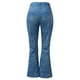 thumbnail image 4 of Gibobby Jeans pantalones de mujer Pantalones de mujer con estampado de pantalones vaqueros sueltos con dobladillo Pantalones acampanados elásticos(Azul,XL), 4 of 5