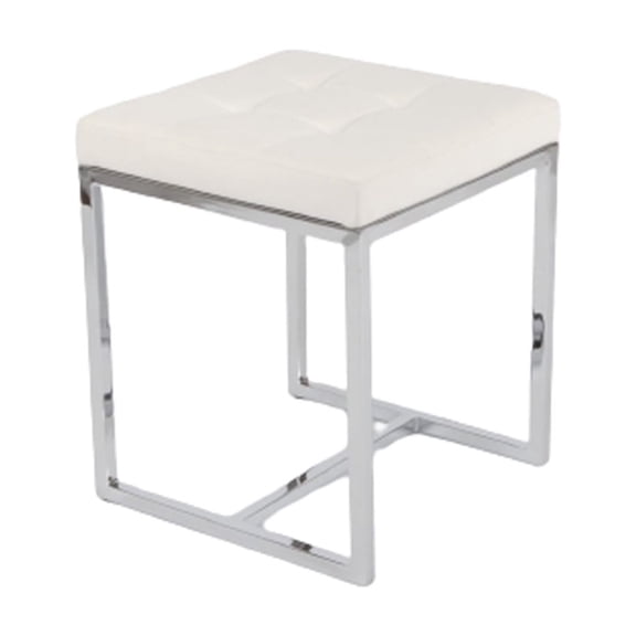 Tyler's PU Bench with Stainless Steel Frame Small - White