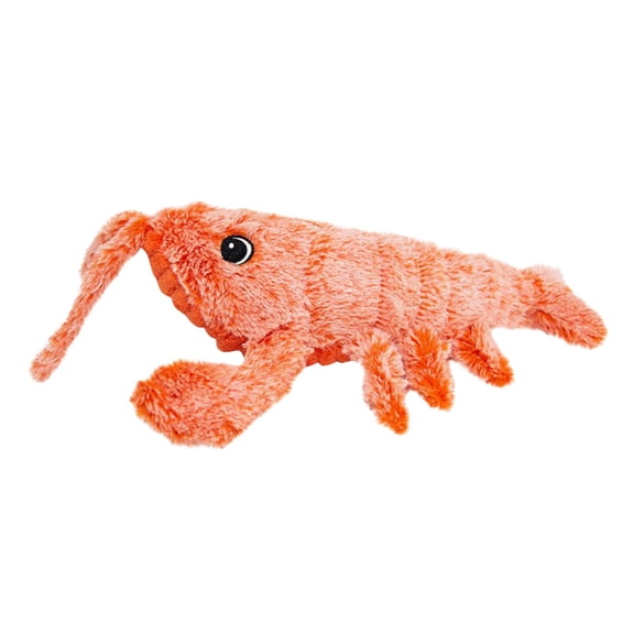 Cat Toys Interactive For Indoor Cats Plush Shrimp Toy Soft Stuffed Animal Realistic Lobster Shaped Plushie for Kids Adults Home Decor Gift Cuddly Plaything Interactive Cat Toys Spring Ball for Kitten