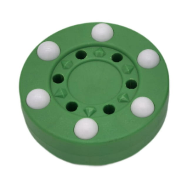 Siruishop Rondelle de Hockey à Roulettes Rondelle de Hockey de Rue Lisse Portable Rondelle de Hockey sur Glace Rondelle d'Entraînement pour Compétition Enfants Adultes Débutants Vert
