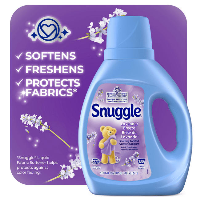 Snuggle Lavender Breeze Soothing Comfort Liquid Fabric Conditioner, 2.77 Litres, 138 Wash Loads