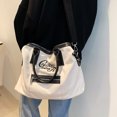 thumbnail image 3 of Bolsa cruzados de lona con estampado de letras, de hombro a la moda para el fin de semana diario Ndcxsfigh Para Estrenar, 3 of 9