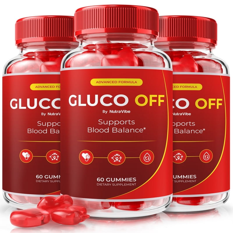 (3 Pack) Gluco Off – Original Formula with a Clean Blend to Support Healthy Circulation, Natural Energy & Balanced Levels | Just 2 Easy-to-Chew Gummies Daily (180 Gummies)