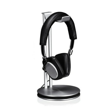 Headphone Display Stand-Aluminum Gaming Headset Holder Hanger Earphone Bracket with Cellphone Stand and Cable Organizer Supporting Bar for All Headphones