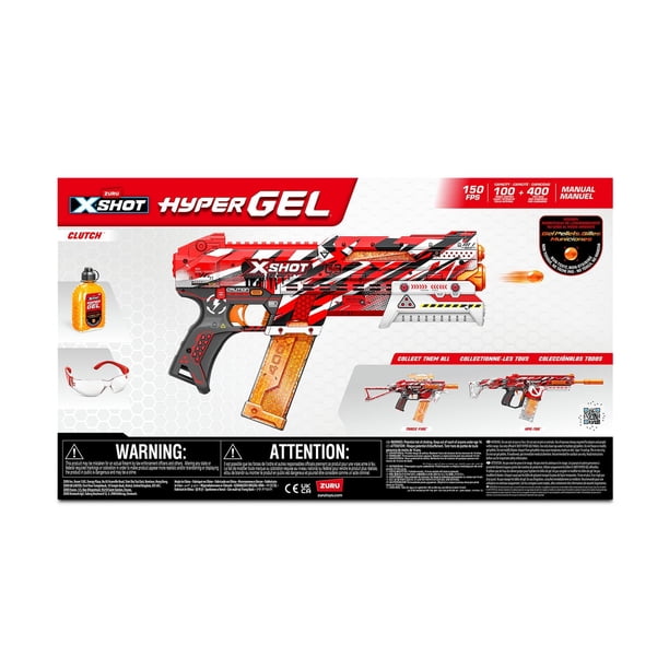 XSHOT Hyper Gel Clutch Blaster, Manual Prime Gel Blaster & 5,000