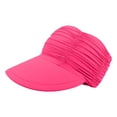 thumbnail image 2 of Only Moment Hot Pink Large Visor Hat Wide Brim Hats for Women Nylon Large Brim Summer Uv Protection Beach Cap One Size, 2 of 7