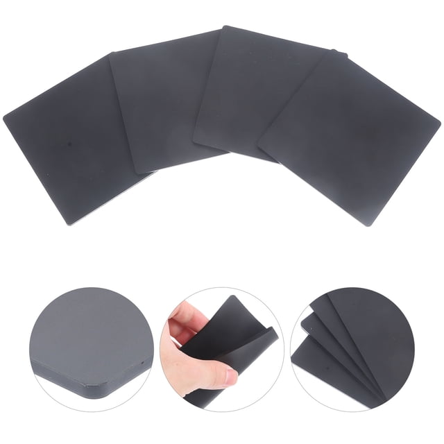 unbranded 4Ud De Posavasos Negros De Silicona Con Base Antideslizante Para Hogar