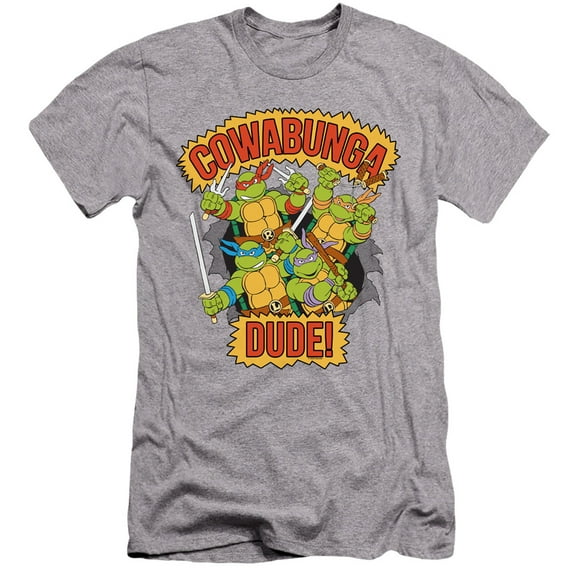 TMNT Teenage Mutant Ninja Turtles Cowabunga Dude Unisex Adult Canvas Brand T Shirt